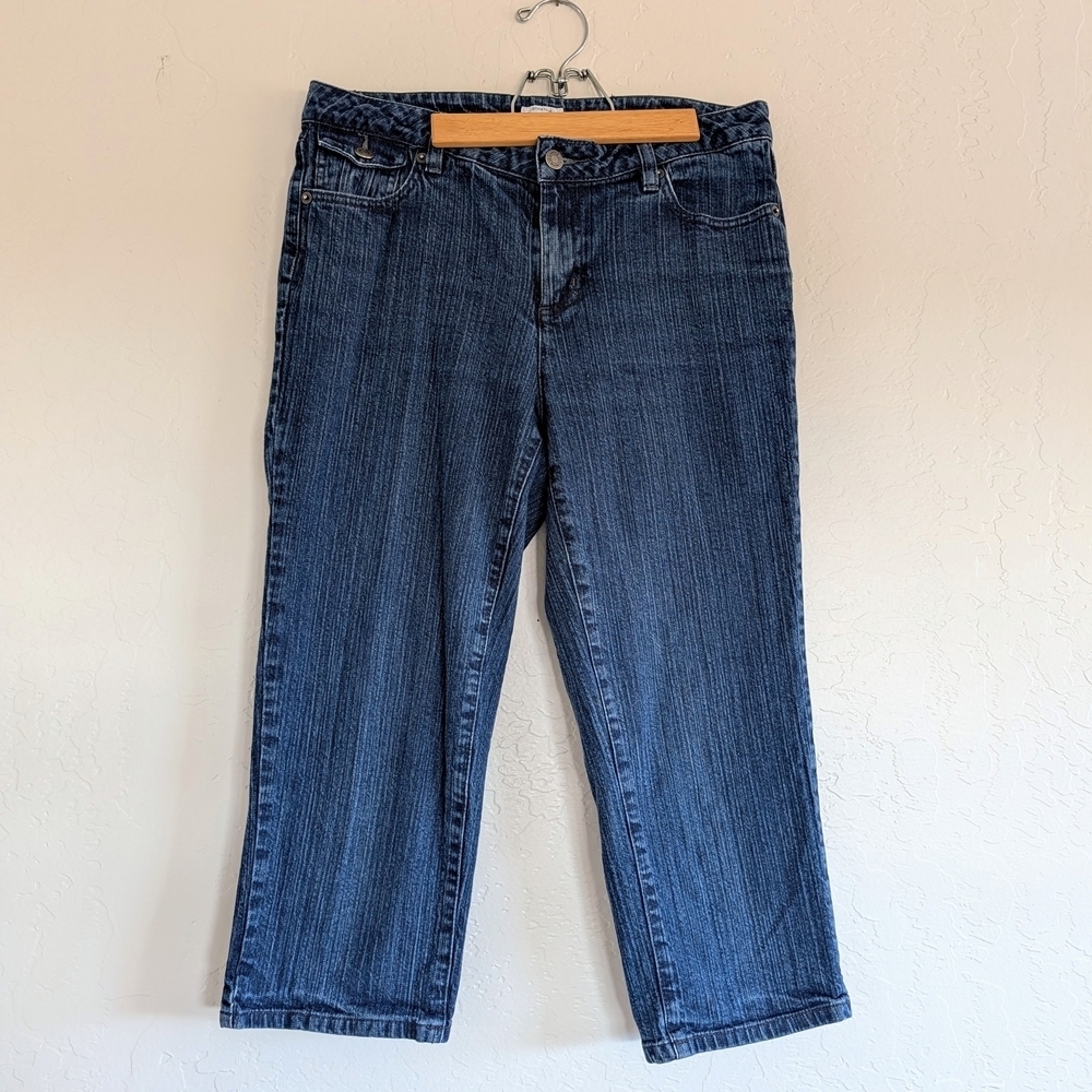 Deep Indigo Cropped Jeans Capris Minimalist Classic Denim Transitional